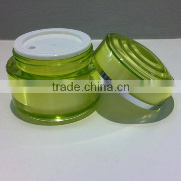 round shape whole set cosmetic packaging acrylic cosmetic bottle and jar