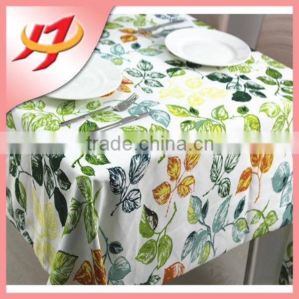 Custom printed hotel and restaurant textiles polyester waterproof cloth table cloths
