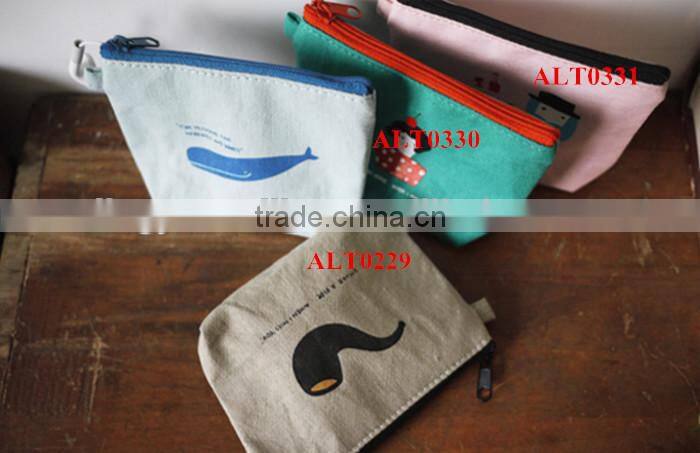 chinese style wholesale zipper cotton fabric wallet cheap small coin holder purses