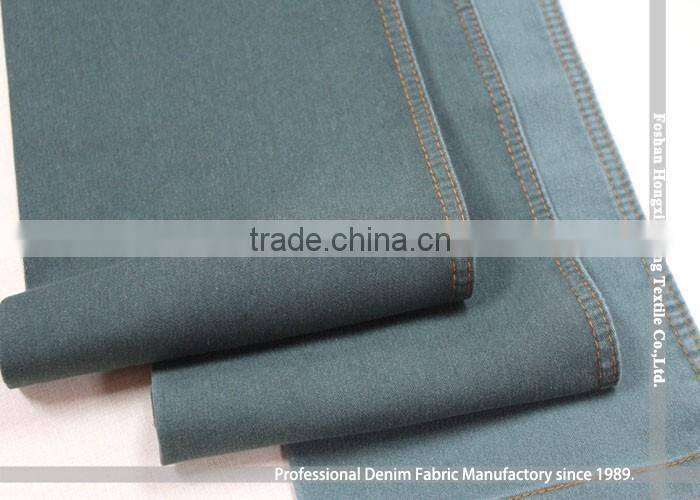 wholesale dark green stone washed denim fabric to Bengal