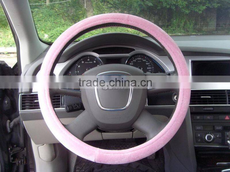 pinky fur steering wheel cover
