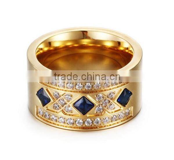 OEM manufacturer gold stainless steel birthstone ring