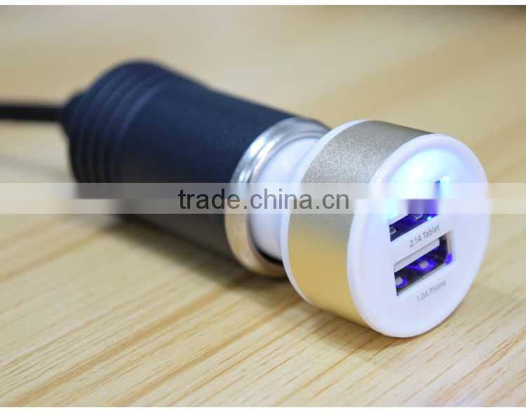 2016 Hot selling Portable Double Micro USB Car Charger For Apple and Andriod Device