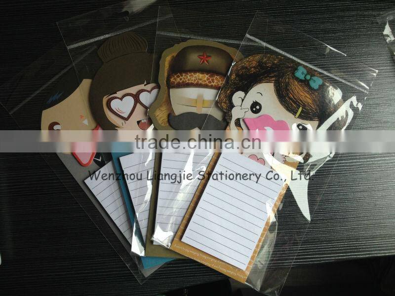 Lovely Boy Die-cut Memo Pad & Die-cut Sticky Notepad
