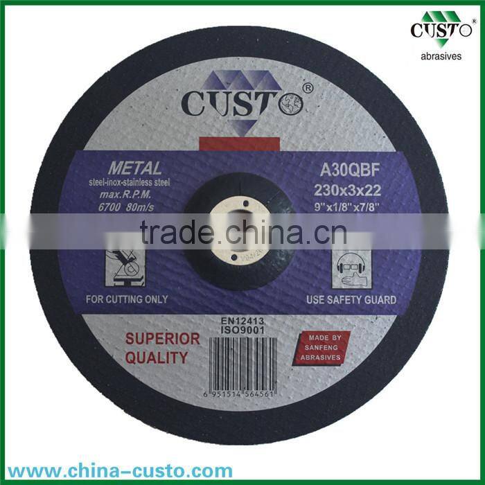 T42 115x0.8x22.2mm Depressed Centre Cut off wheels for Stainless steel of China Manufacturer Sanfeng