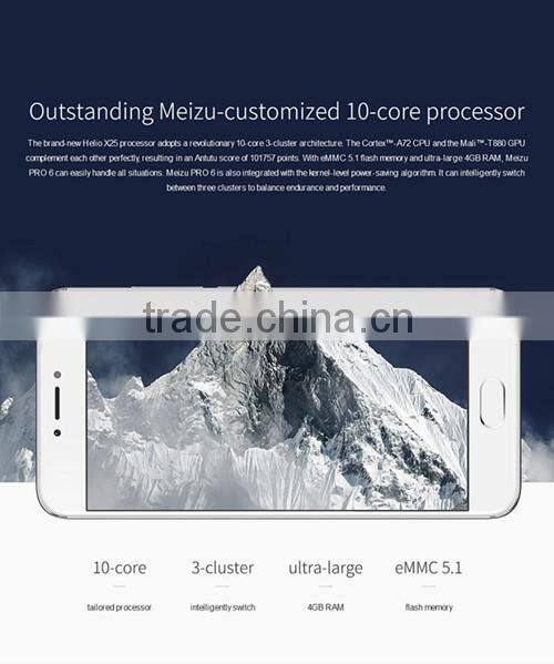 Original Meizu Pro 6 Pro6 MTK Helio X25 Deca Core Mobile Phone 5.2" 4GB RAM 32GB ROM 1920x1080 21.16MP Camera 3D Press 2560mAh