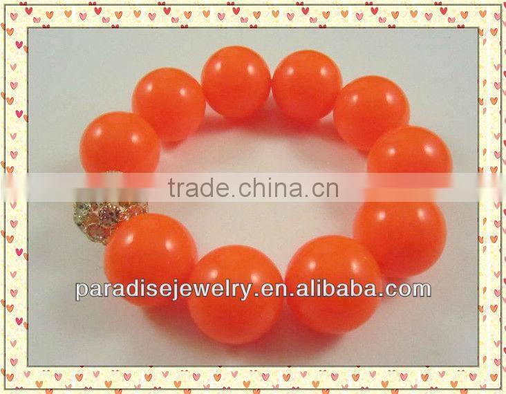 2012 Popular Colorful handmade stretch crystal charm beaded Bracelet-11pcs/row-B22042-4