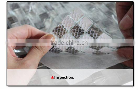 Golden honey slate mosaic and glass mosaic