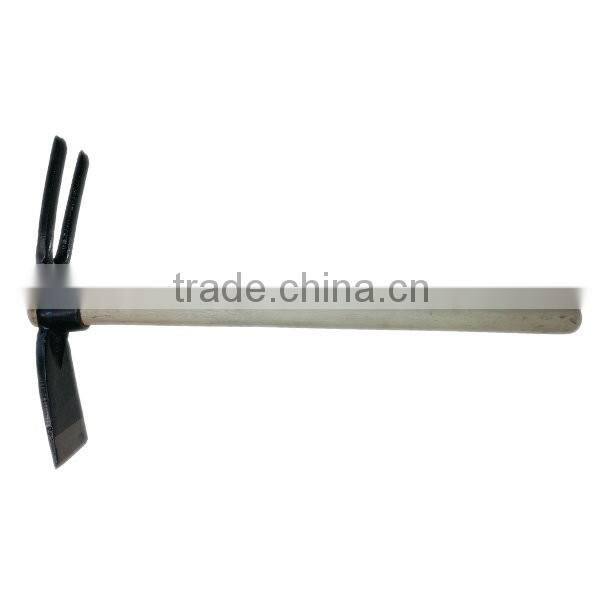 2016 Hot Seller Mini 3 Prong Garden Tools Garden Hoe with Wooden Handle