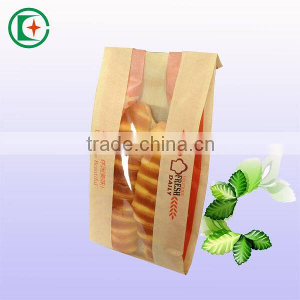 China supplier custom printed window bread paper bag