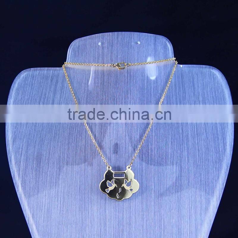 Newest desig Fashion Unisex Jewelry Popular 18K gold colour Pendant Necklace