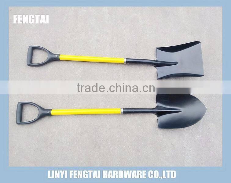 Plastic Grip Round Short Fiberglass Handle Shovel
