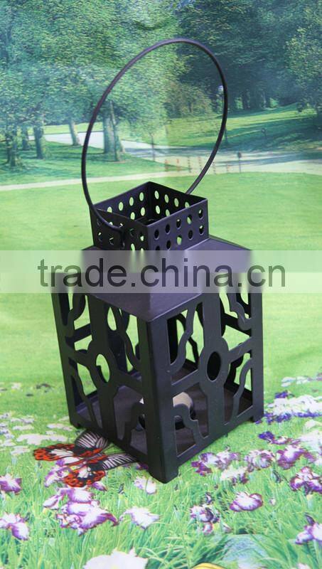 Black Mini Hanging Tealight Lantern