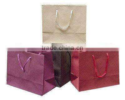 red printing craft paper bag with twisted handle