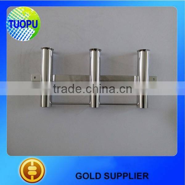 China gold supplier high quality 3 tubes rod holder,adjustable SS 316 rod holder for fishing use