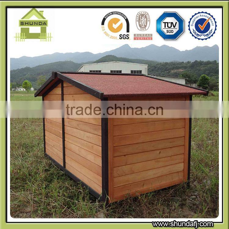 SDD11 Fancy modular decorative cute heated Large Wooden backyard dog kennels with Patio Balcony