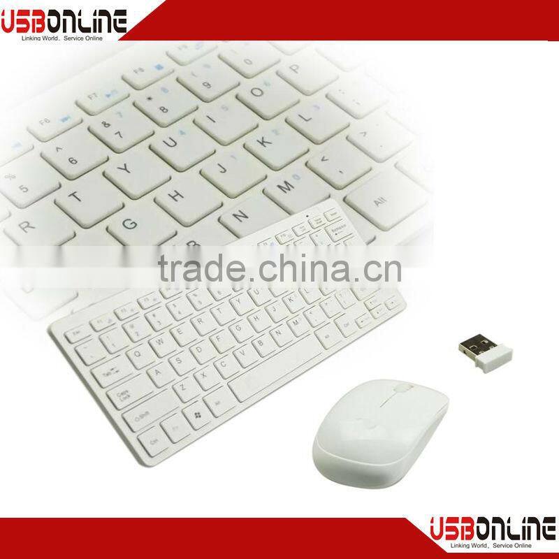 Universal COMBO 2.4G wireless keyboard mouse for ipad mini ipad 4 samsung table pc white
