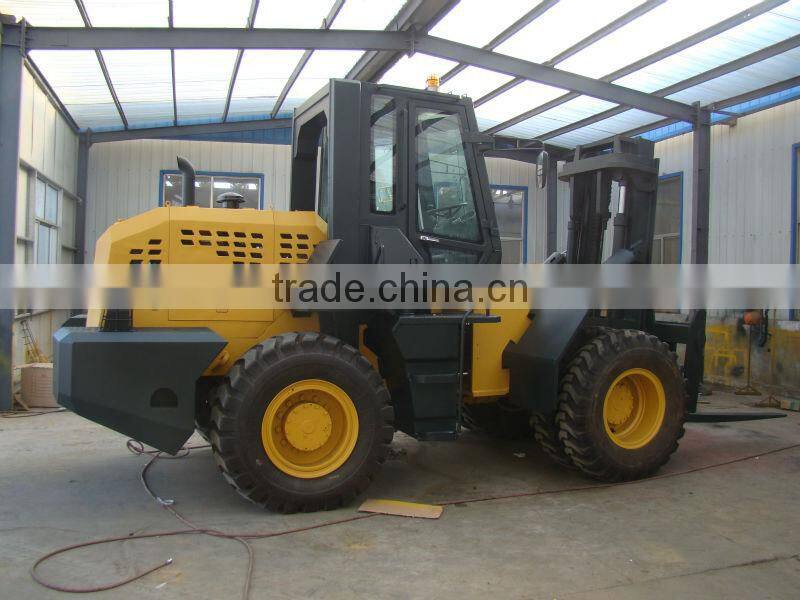 4WD 10T heavy duty Rough Terrain Forklift Truck CPCY100 High-end forklift