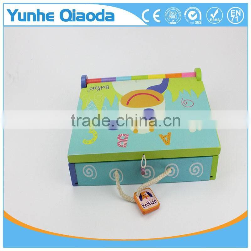 Early Learning wooden alphabet teaching magnetic wooden box