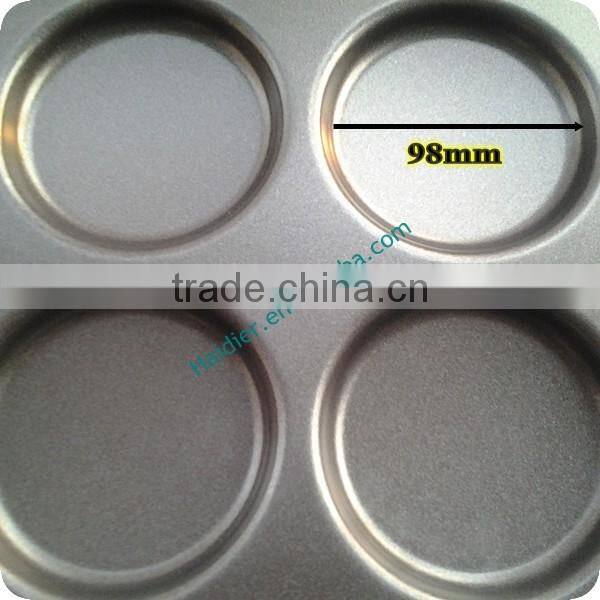 High quality 15 grooves aluminum alloy hamburger teflon coated baking tray round brea baking tray