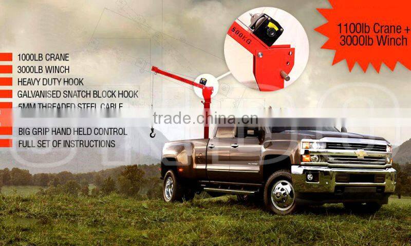 360 degrees adjustable 500kg electric winch hoist truck crane