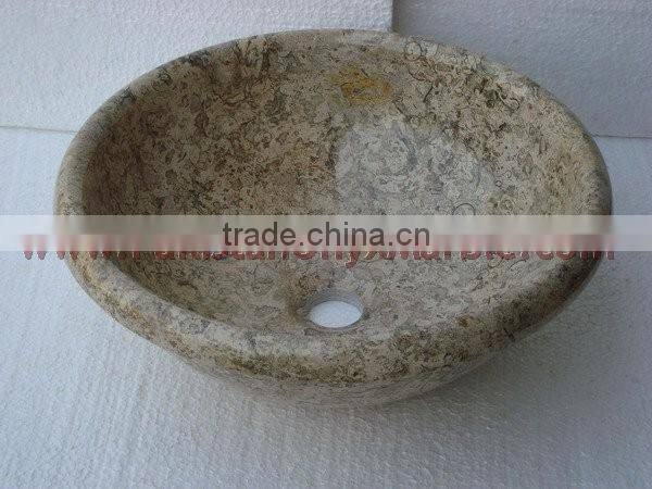 UNIQUE FOSSIL MARBLE SINKS