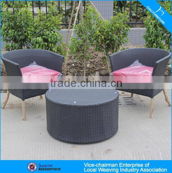 hot sale design rattan home outdoor furniture cafe table chair set 4296