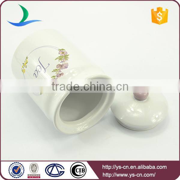 Ceramic storage container biscuit tea sugar and utensil jars