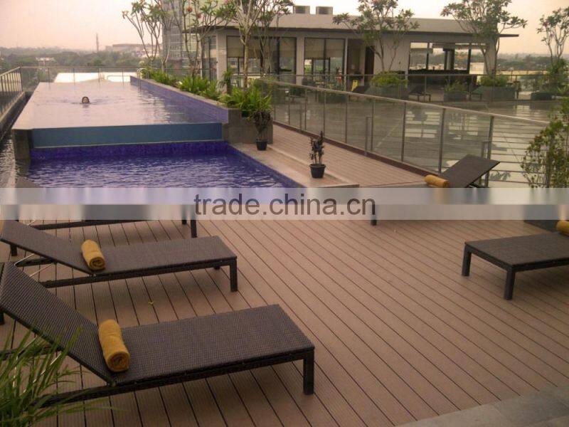 Solid wood plastic composite decking cheap price wpc flooring plastics anti-slip wpc board
