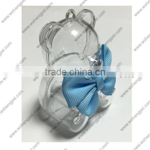 Cleverish portable cute bear plastic storage jewelry wedding box kit