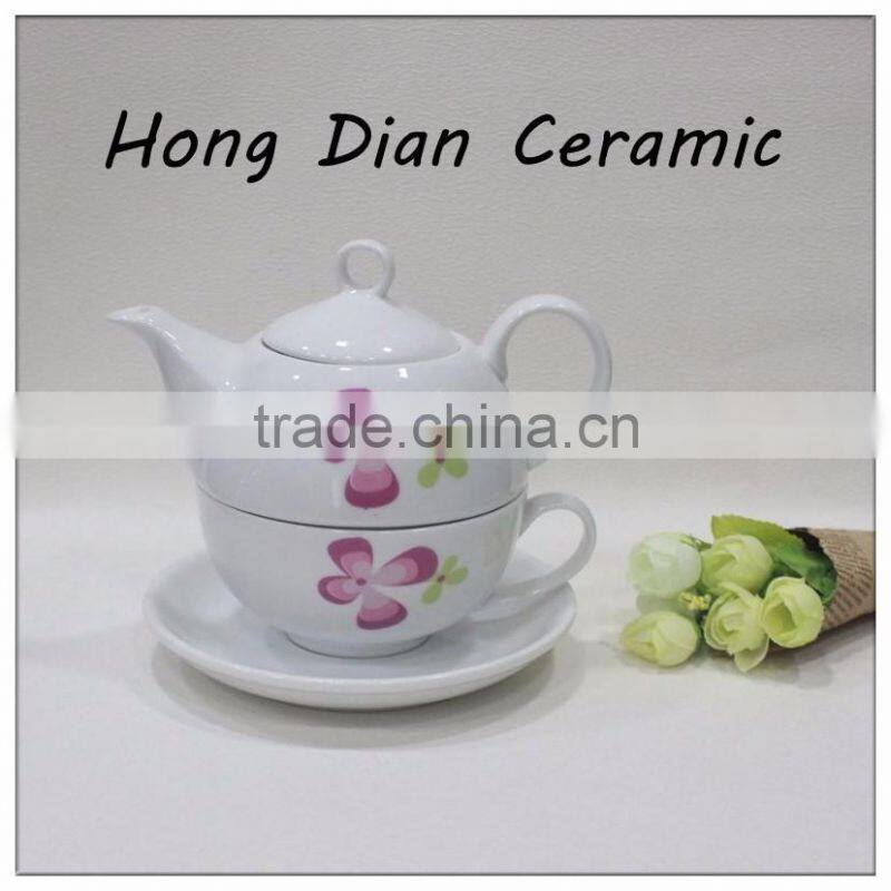 teapot and cup in one, teapot for one with logo