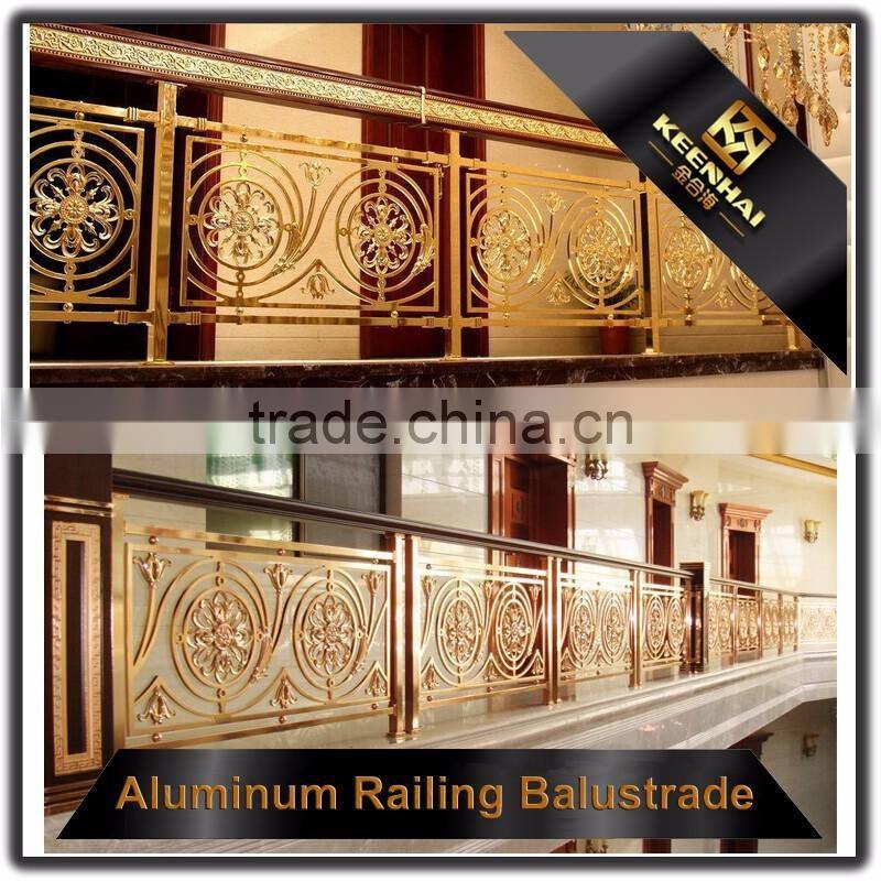 Decoration Aluminum Gold Color Stair Handrail