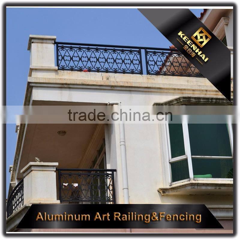 Modern Decorative Brass Finish Integral Balcony Aluminum Deck Railing