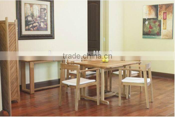 2015 Simple design malaysia outdoor solid wood furniture dining set
