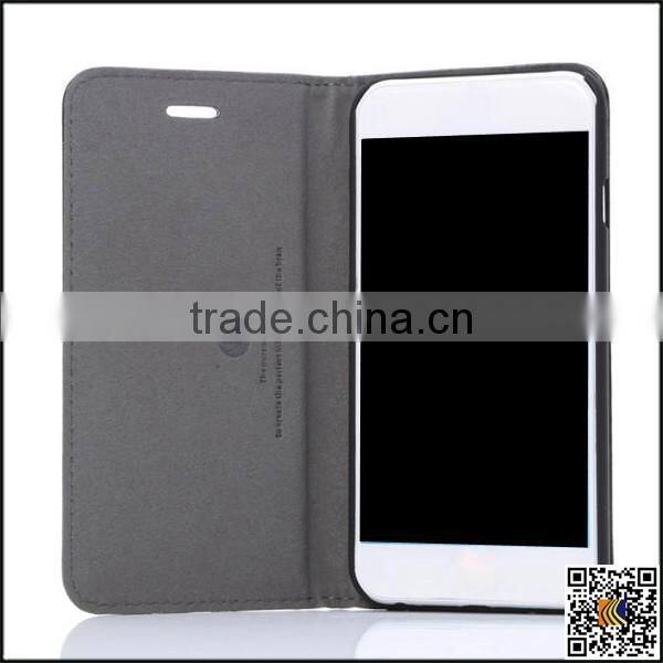 leather flip case for iphone6 plus, pure colour pu leather flip case for iphone6 plus, china supplier leather wallet case