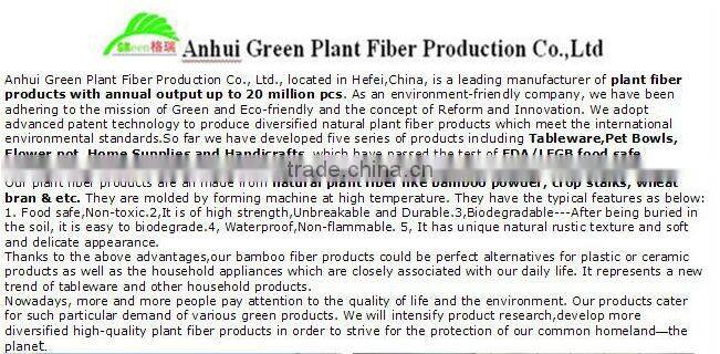 Biodegradable bamboo fiber flower pots with lid