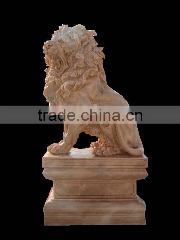 hand carved marble stone lion statue sculpture garden yard decoration item
