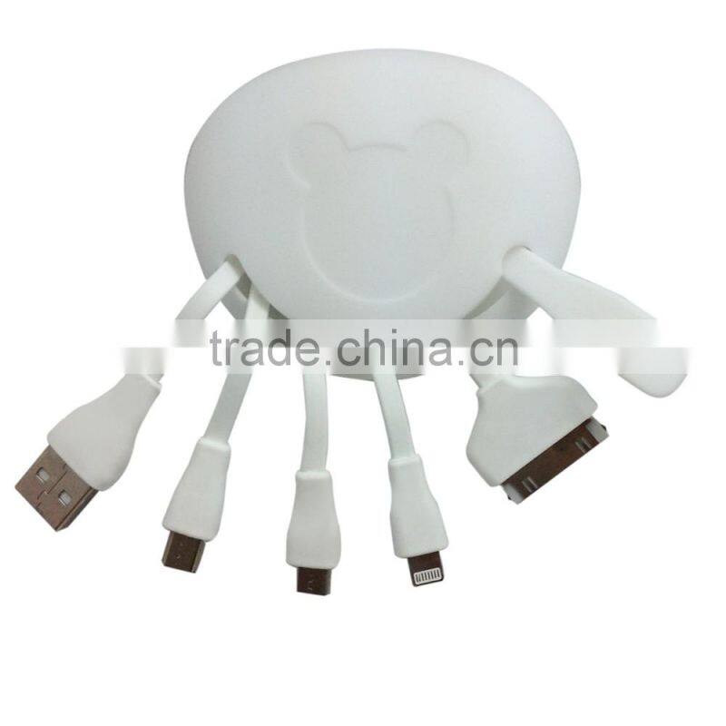 Portable 4 in 1 Multi Function Usb Cable with Brand Logo For Promotion