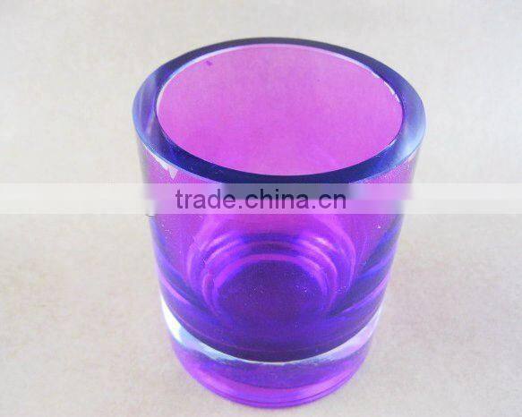 candle holder ,colored glass candle holder,shot glass