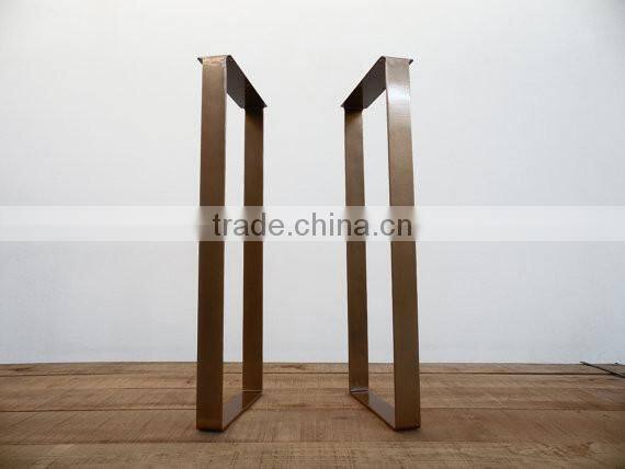 40 inch iron black matt coated flat steel bar table leg