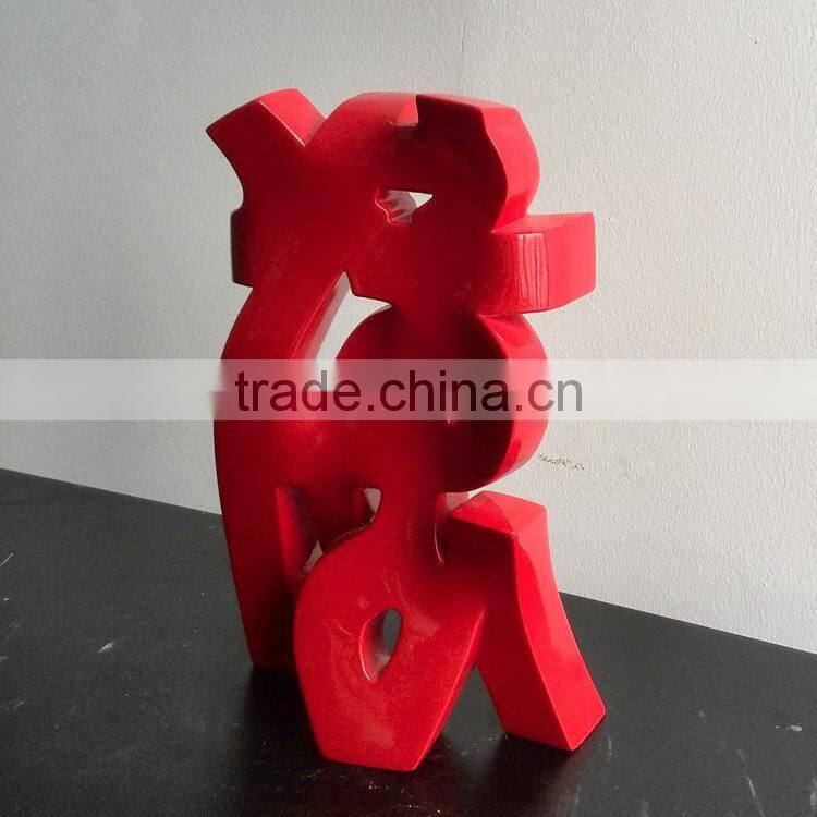 Resin letter sculpture figure decoration