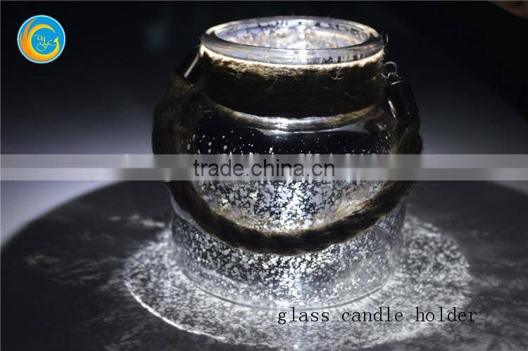 Elliptical Broken silver plating glass candle warmer