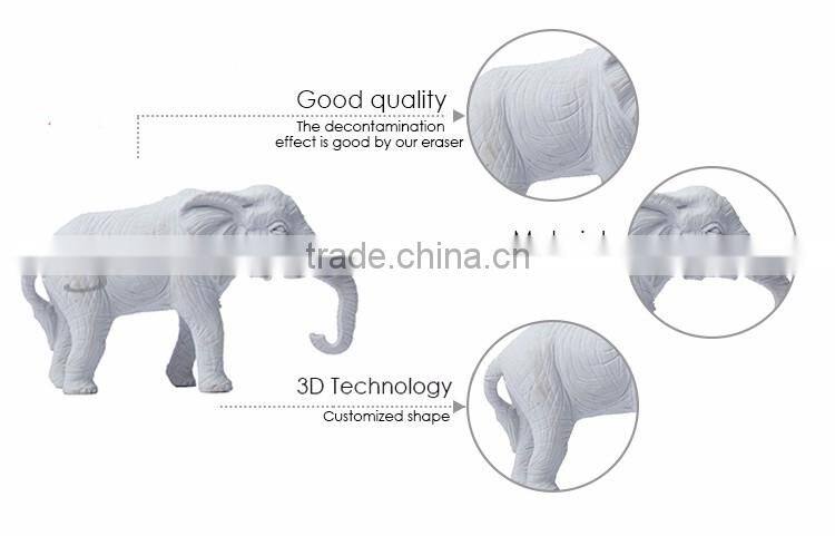 Animal Shaped Novelty 3D Elephant Shaped Eraser Manufacturer
