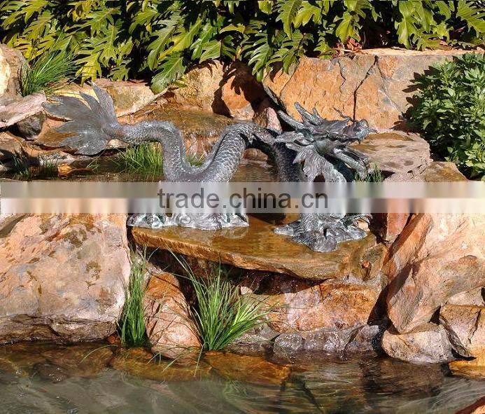 Antique home decor bronze dragon fountain