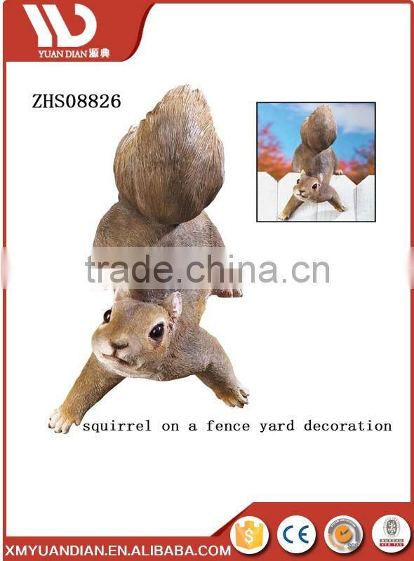 Polyresin squirrel garden status & resin yard outdoor decoration