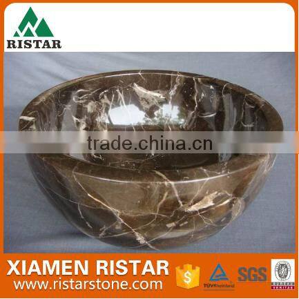 High quality natural round marble stone bathroom basins and stone sinks RST-RB089