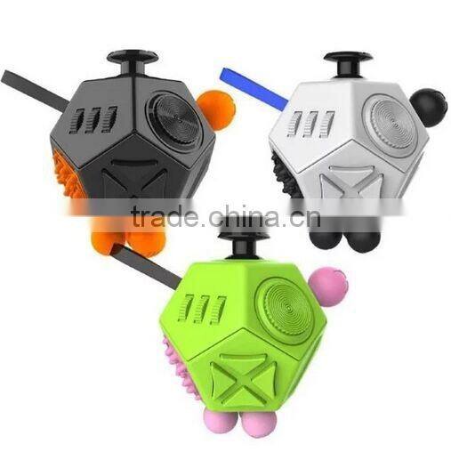 2017 hot sale 12 sides newest fidget cube Relieves Stress And Anxiety