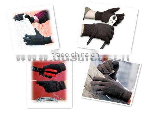 DDSAFETY High Quality Safety Gloves With 5Years Experience White Cotton Canvas Glove Knit Wrist