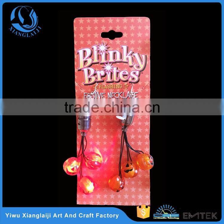 Halloween cheap pumpkin beads lighting led bracelet