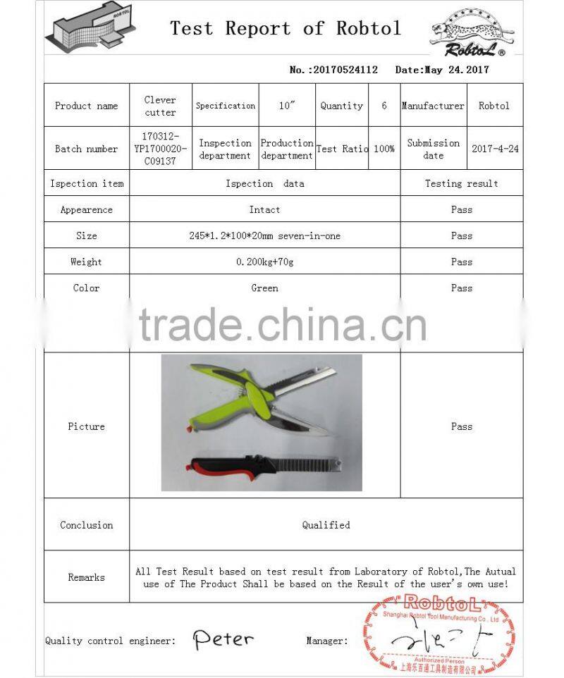 7 in 1 Kitchen Clever Scissors Shears Multi Function Clever Cutter Food Choppers Smart Knife Board Vegetable Slicer